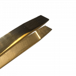 Złota pęseta do brwi 4L łagodny skos