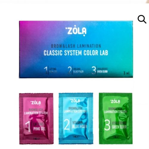Zestaw do laminacji rzęs i brwi ZOLA Color Lab 1/2/3 Lifting Color Gel